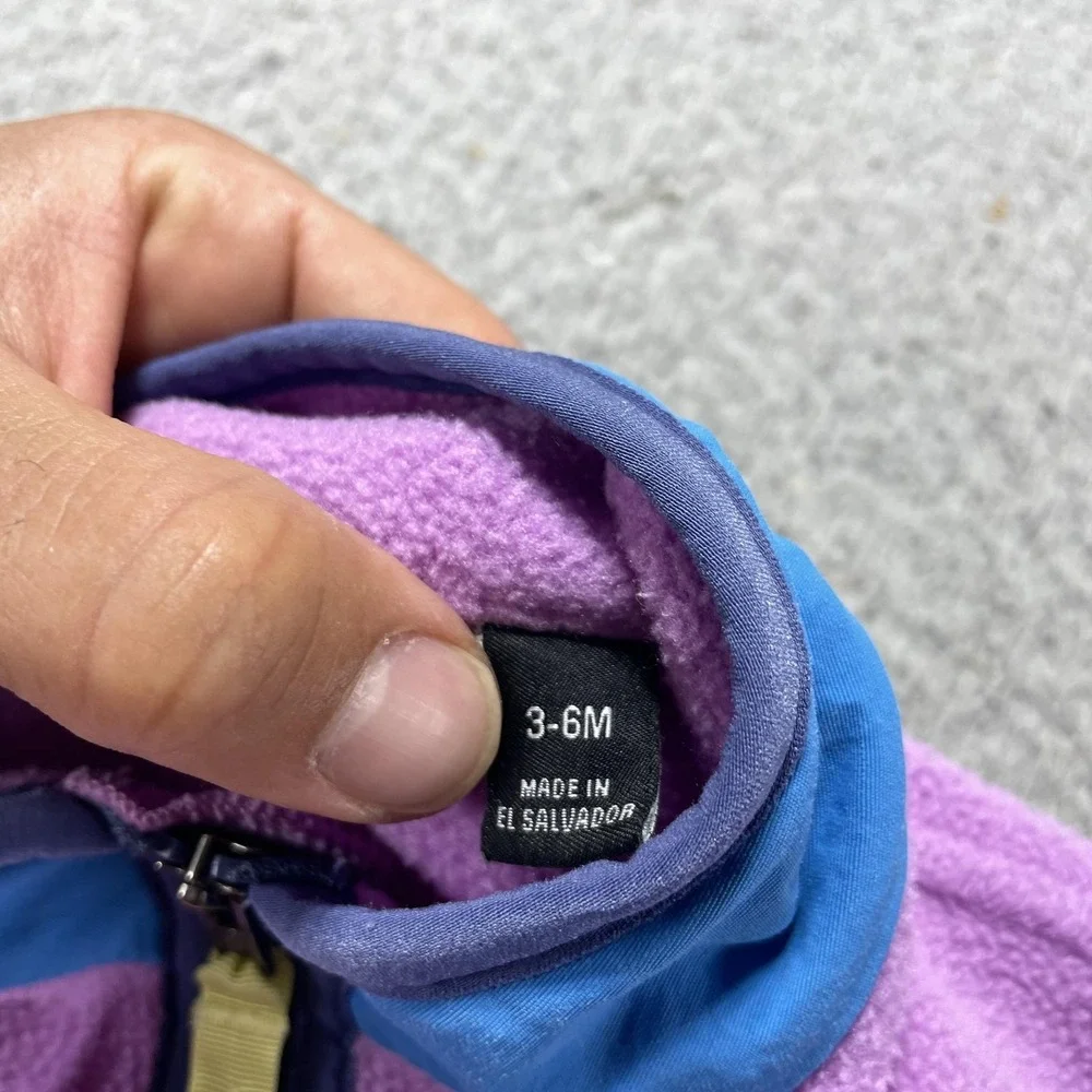 Patagonia Jacket Girls 3-6 Months Multicolor Fleece Full Zip Pocket Colorblock